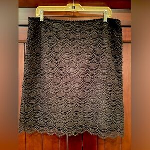 Elle size 14 black lace skirt.